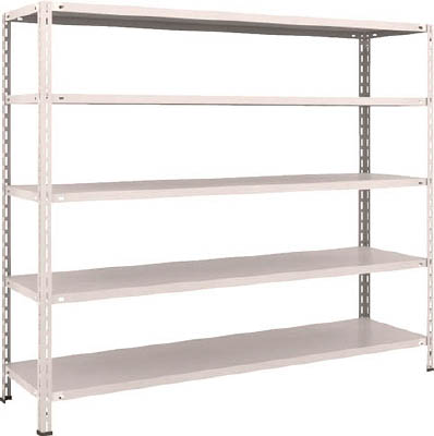 ＴＲＵＳＣＯ　軽量棚　中棚ボルトレス型１８００Ｘ４５０Ｘ１５００　５段　ネオグレー＿