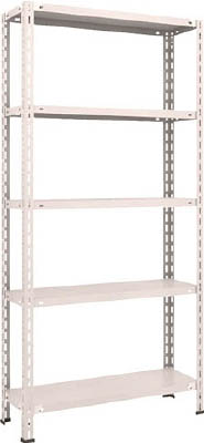 ＴＲＵＳＣＯ　軽量棚　中棚ボルトレス型　８７５Ｘ３００Ｘ１８００　５段　ネオグレー＿