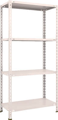 ＴＲＵＳＣＯ　軽量棚　中棚ボルトレス型　８７５Ｘ４５０Ｘ１８００　４段　ネオグレー＿