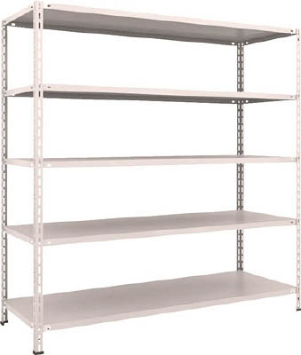 ＴＲＵＳＣＯ　軽量棚　中棚ボルトレス型１８００Ｘ６００Ｘ１８００　５段　ネオグレー＿