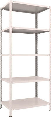 ＴＲＵＳＣＯ　軽量棚　中棚ボルトレス型　８７５Ｘ６００Ｘ２１００　５段　ネオグレー＿