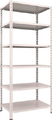 ＴＲＵＳＣＯ　軽量棚　中棚ボルトレス型　８７５Ｘ６００Ｘ２１００　６段　ネオグレー＿