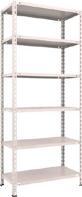 ＴＲＵＳＣＯ　軽量棚　中棚ボルトレス型　８７５Ｘ４５０Ｘ２１００　６段　ネオグレー＿