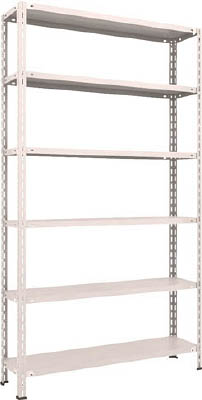 ＴＲＵＳＣＯ　軽量棚　中棚ボルトレス型１２００Ｘ３００Ｘ２１００　６段　ネオグレー＿