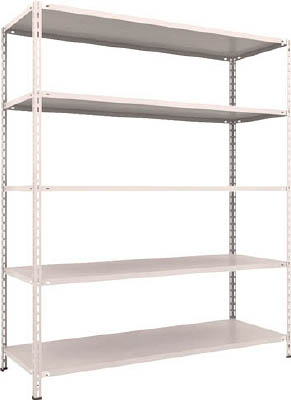 ＴＲＵＳＣＯ　軽量棚　中棚ボルトレス型１８００Ｘ６００Ｘ２１００　５段　ネオグレー＿