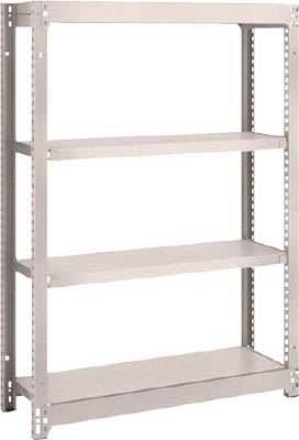 ＴＲＵＳＣＯ　Ｍ１．５型軽中量棚　８６０Ｘ２９５Ｘ１２００　４段　単体　ネオグレー＿