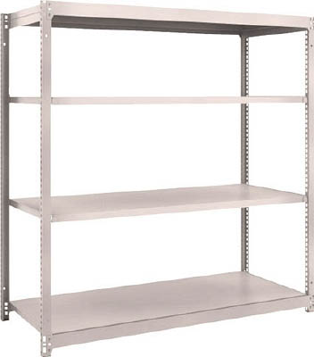 ＴＲＵＳＣＯ　Ｍ１．５型軽中量棚　１４６０Ｘ５９５Ｘ１５００　４段単体　ネオグレー＿