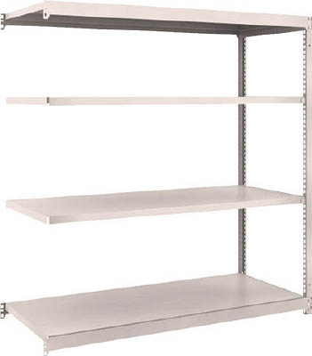 ＴＲＵＳＣＯ　Ｍ１．５型軽中量棚　１４６０Ｘ５９５Ｘ１５００　４段連結　ネオグレー＿
