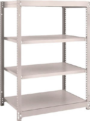 ＴＲＵＳＣＯ　Ｍ１．５型軽中量棚　８６０Ｘ５９５Ｘ１２００　４段　単体　ネオグレー＿