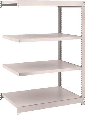 ＴＲＵＳＣＯ　Ｍ１．５型軽中量棚　８６０Ｘ５９５Ｘ１２００　４段　連結　ネオグレー＿