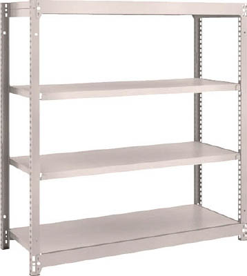 ＴＲＵＳＣＯ　Ｍ１．５型軽中量棚　１１６０Ｘ４４５Ｘ１２００　４段単体　ネオグレー＿