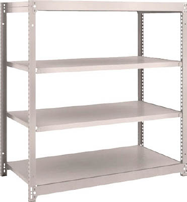 ＴＲＵＳＣＯ　Ｍ１．５型軽中量棚　１１６０Ｘ５９５Ｘ１２００　４段単体　ネオグレー＿