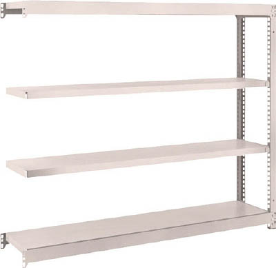 ＴＲＵＳＣＯ　Ｍ１．５型軽中量棚　１４６０Ｘ２９５Ｘ１２００　４段連結　ネオグレー＿