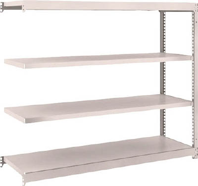 ＴＲＵＳＣＯ　Ｍ１．５型軽中量棚　１４６０Ｘ４４５Ｘ１２００　４段連結　ネオグレー＿