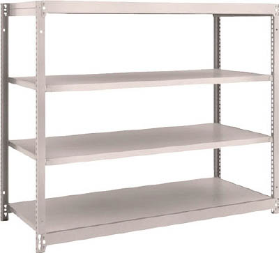 ＴＲＵＳＣＯ　Ｍ１．５型軽中量棚　１４６０Ｘ５９５Ｘ１２００　４段単体　ネオグレー＿