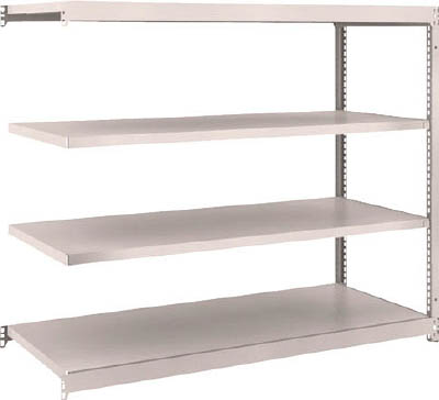 ＴＲＵＳＣＯ　Ｍ１．５型軽中量棚　１４６０Ｘ５９５Ｘ１２００　４段連結　ネオグレー＿