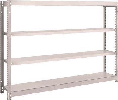 ＴＲＵＳＣＯ　Ｍ１．５型軽中量棚　１７６０Ｘ２９５Ｘ１２００　４段単体　ネオグレー＿