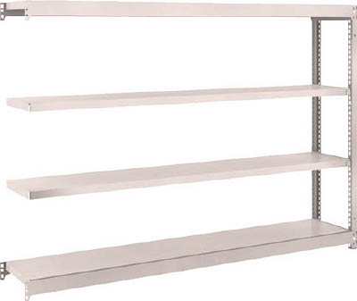 ＴＲＵＳＣＯ　Ｍ１．５型軽中量棚　１７６０Ｘ２９５Ｘ１２００　４段連結　ネオグレー＿