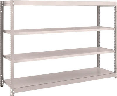 ＴＲＵＳＣＯ　Ｍ１．５型軽中量棚　１７６０Ｘ４４５Ｘ１２００　４段単体　ネオグレー＿