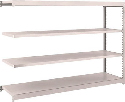 ＴＲＵＳＣＯ　Ｍ１．５型軽中量棚　１７６０Ｘ４４５Ｘ１２００　４段連結　ネオグレー＿