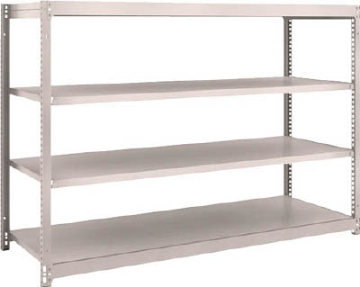 ＴＲＵＳＣＯ　Ｍ１．５型軽中量棚　１７６０Ｘ５９５Ｘ１２００　４段単体　ネオグレー＿