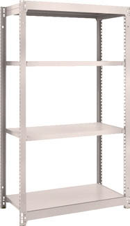 ＴＲＵＳＣＯ　Ｍ１．５型軽中量棚　８６０Ｘ４４５Ｘ１５００　４段　単体　ネオグレー＿