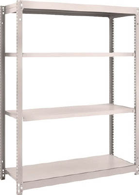 ＴＲＵＳＣＯ　Ｍ１．５型軽中量棚　１１６０Ｘ４４５Ｘ１５００　４段単体　ネオグレー＿