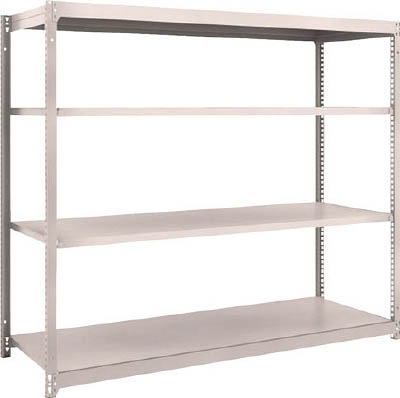 ＴＲＵＳＣＯ　Ｍ１．５型軽中量棚　１７６０Ｘ５９５Ｘ１５００　４段単体　ネオグレー＿