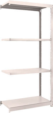 ＴＲＵＳＣＯ　Ｍ１．５型軽中量棚　８６０Ｘ４４５Ｘ１８００　４段　連結　ネオグレー＿