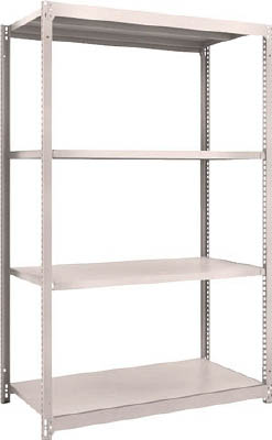 ＴＲＵＳＣＯ　Ｍ１．５型軽中量棚　１１６０Ｘ５９５Ｘ１８００　４段単体　ネオグレー＿