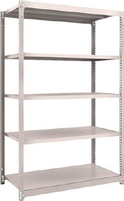 ＴＲＵＳＣＯ　Ｍ１．５型軽中量棚　１１６０Ｘ５９５Ｘ１８００　５段単体　ネオグレー＿