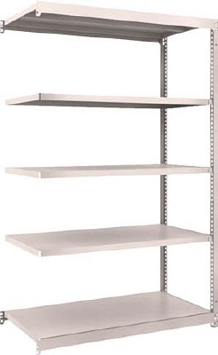ＴＲＵＳＣＯ　Ｍ１．５型軽中量棚　１１６０Ｘ５９５Ｘ１８００　５段連結　ネオグレー＿