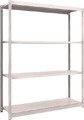 ＴＲＵＳＣＯ　Ｍ１．５型軽中量棚　１４６０Ｘ４４５Ｘ１８００　４段単体　ネオグレー＿