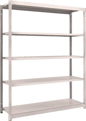 ＴＲＵＳＣＯ　Ｍ１．５型軽中量棚　１４６０Ｘ４４５Ｘ１８００　５段単体　ネオグレー＿
