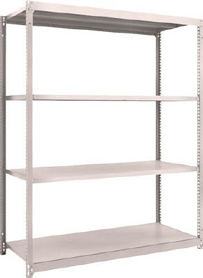 ＴＲＵＳＣＯ　Ｍ１．５型軽中量棚　１４６０Ｘ５９５Ｘ１８００　４段単体　ネオグレー＿