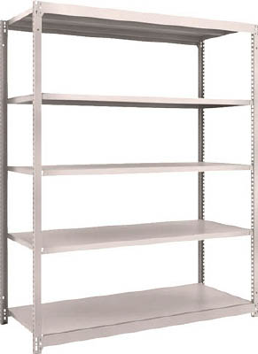 ＴＲＵＳＣＯ　Ｍ１．５型軽中量棚　１４６０Ｘ５９５Ｘ１８００　５段単体　ネオグレー＿