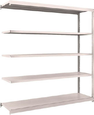 ＴＲＵＳＣＯ　Ｍ１．５型軽中量棚　１７６０Ｘ４４５Ｘ１８００　５段連結　ネオグレー＿