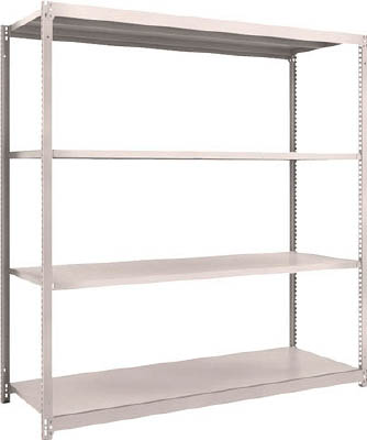 ＴＲＵＳＣＯ　Ｍ１．５型軽中量棚　１７６０Ｘ５９５Ｘ１８００　４段単体　ネオグレー＿