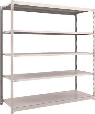 ＴＲＵＳＣＯ　Ｍ１．５型軽中量棚　１７６０Ｘ５９５Ｘ１８００　５段単体　ネオグレー＿