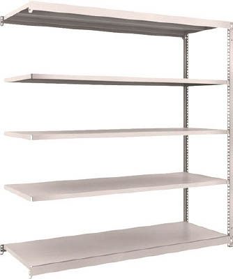 ＴＲＵＳＣＯ　Ｍ１．５型軽中量棚　１７６０Ｘ５９５Ｘ１８００　５段連結　ネオグレー＿