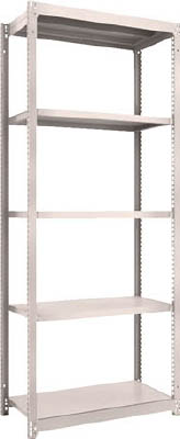 ＴＲＵＳＣＯ　Ｍ１．５型軽中量棚　８６０Ｘ４４５Ｘ２１００　５段　単体　ネオグレー＿