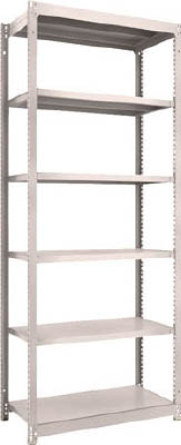 ＴＲＵＳＣＯ　Ｍ１．５型軽中量棚　８６０Ｘ４４５Ｘ２１００　６段　単体　ネオグレー＿