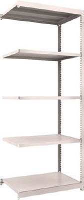 ＴＲＵＳＣＯ　Ｍ１．５型軽中量棚　８６０Ｘ５９５Ｘ２１００　５段　連結　ネオグレー＿
