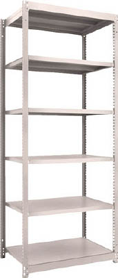 ＴＲＵＳＣＯ　Ｍ１．５型軽中量棚　８６０Ｘ５９５Ｘ２１００　６段　単体　ネオグレー＿