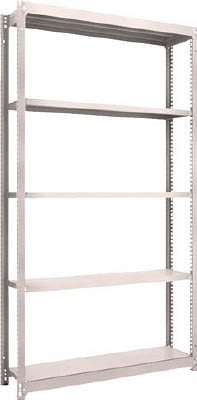 ＴＲＵＳＣＯ　Ｍ１．５型軽中量棚　１１６０Ｘ２９５Ｘ２１００　５段単体　ネオグレー＿