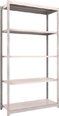 ＴＲＵＳＣＯ　Ｍ１．５型軽中量棚　１１６０Ｘ４４５Ｘ２１００　５段単体　ネオグレー＿