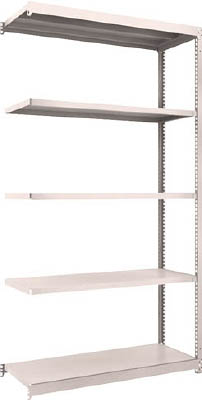 ＴＲＵＳＣＯ　Ｍ１．５型軽中量棚　１１６０Ｘ４４５Ｘ２１００　５段連結　ネオグレー＿