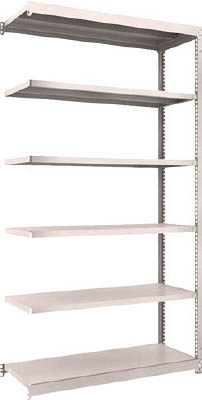 ＴＲＵＳＣＯ　Ｍ１．５型軽中量棚　１１６０Ｘ４４５Ｘ２１００　６段連結　ネオグレー＿