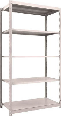 ＴＲＵＳＣＯ　Ｍ１．５型軽中量棚　１１６０Ｘ５９５Ｘ２１００　５段単体　ネオグレー＿