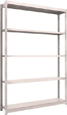 ＴＲＵＳＣＯ　Ｍ１．５型軽中量棚　１４６０Ｘ２９５Ｘ２１００　５段単体　ネオグレー＿